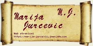 Marija Jurčević vizit kartica